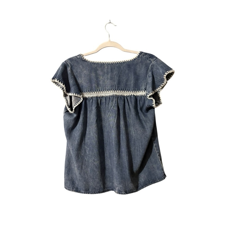 Rails Tafia Denim Stitched Top - Picture 3 of 7